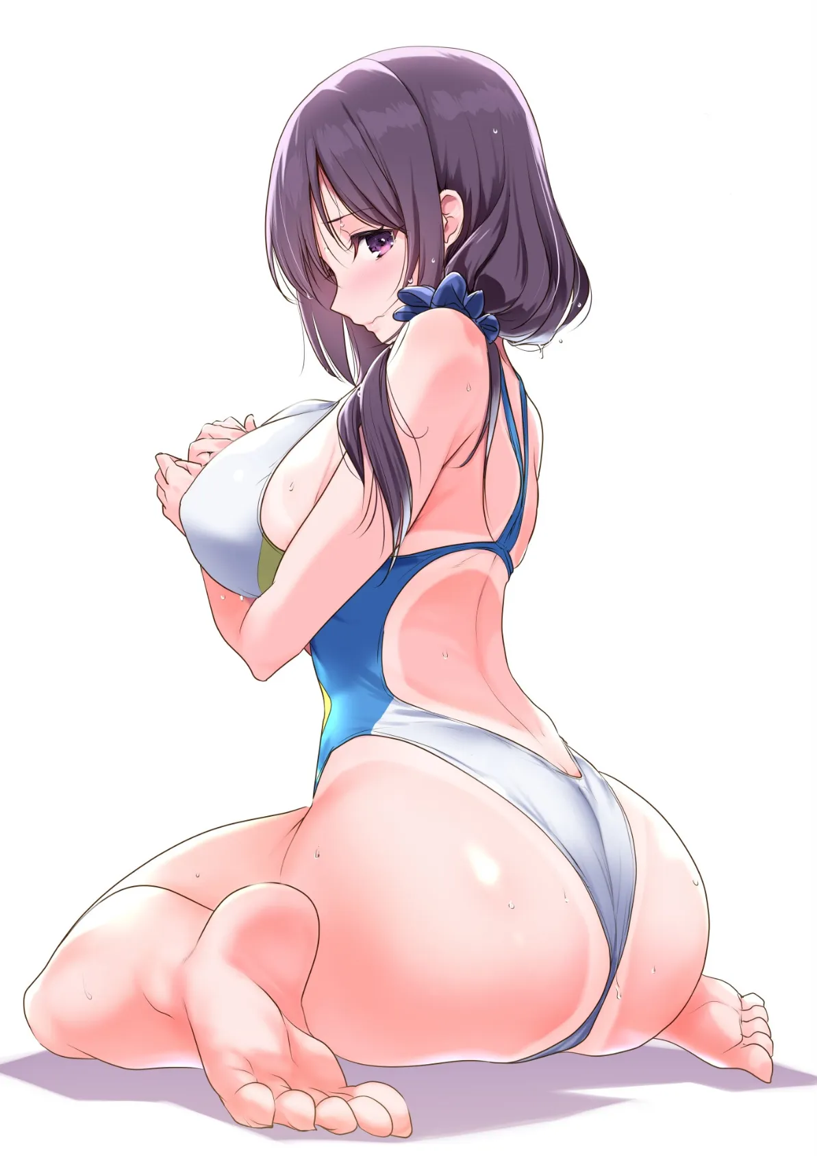 巨乳が悩みの水泳部員【白抜き修正版】 3ページ
