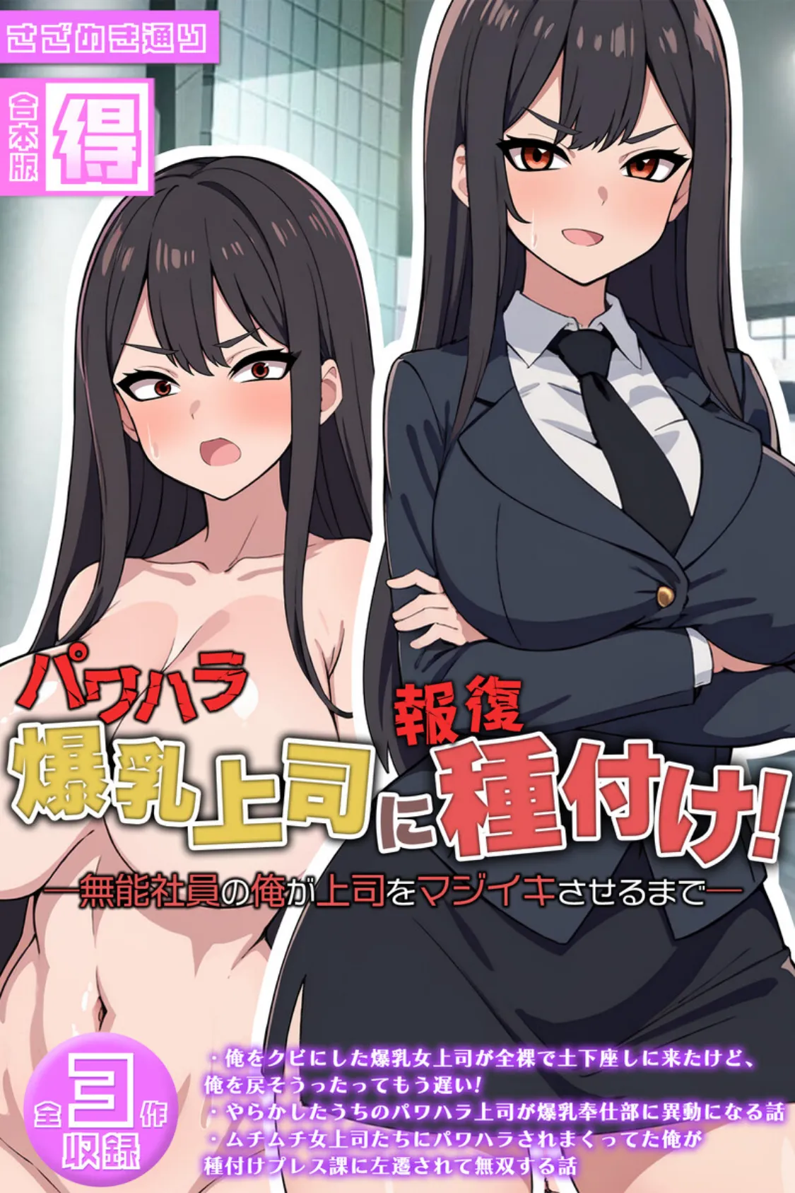 パワハラ爆乳上司に報復種付け! 〜無能社員の俺が上司をマジイキさせるまで〜【得合本版】