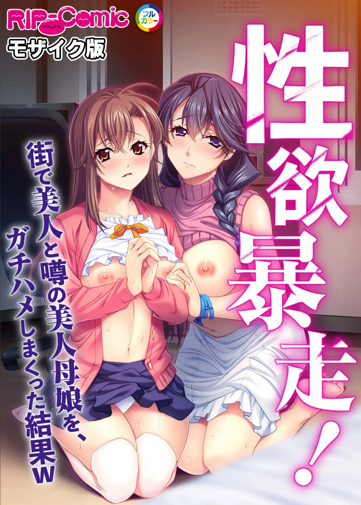 性欲暴走! 街で美人と噂の美人母娘を、ガチハメしまくった結果W モザイク版