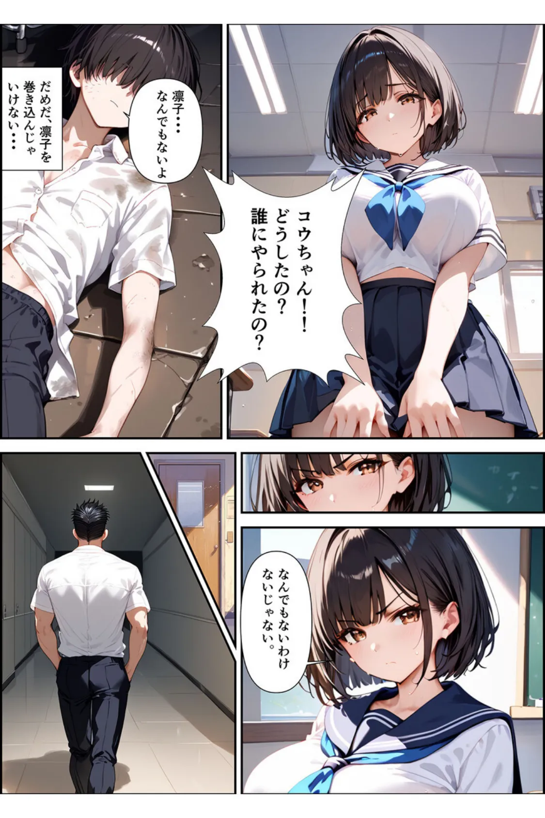 【全2作収録】ボクを守るために不良の性●●になっても絶対に堕ちないカノジョ モザイク版 13ページ