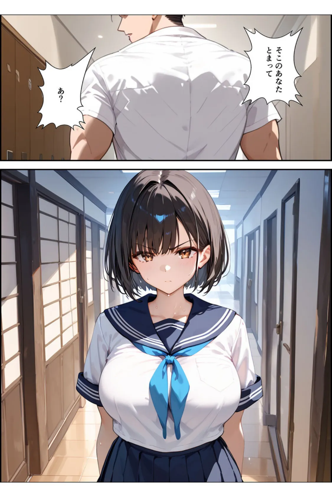 【全2作収録】ボクを守るために不良の性●●になっても絶対に堕ちないカノジョ モザイク版 14ページ