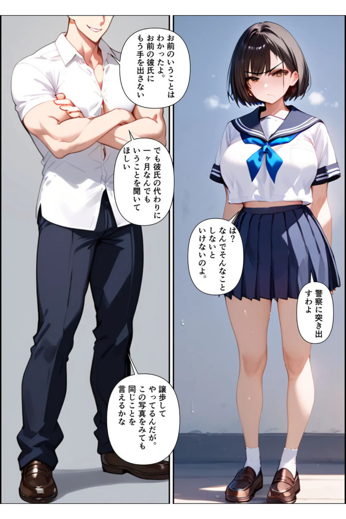 【全2作収録】ボクを守るために不良の性●●になっても絶対に堕ちないカノジョ モザイク版 16ページ