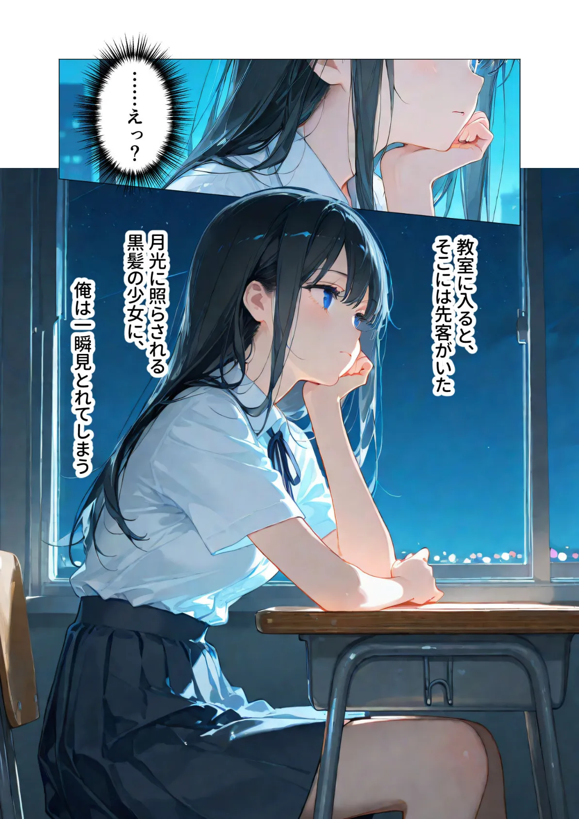 月の女神は僕だけに微笑む 第1話 〜眠らない教室で始まる僕らの関係〜 モザイク版 5ページ