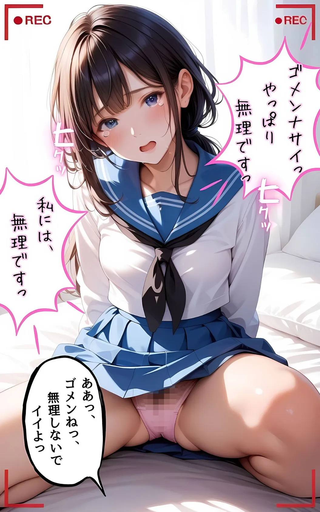 ぱんちら撮影会のはずが、いつのまにかおじさんち〇ぽに沼る話  モザイク版 5ページ