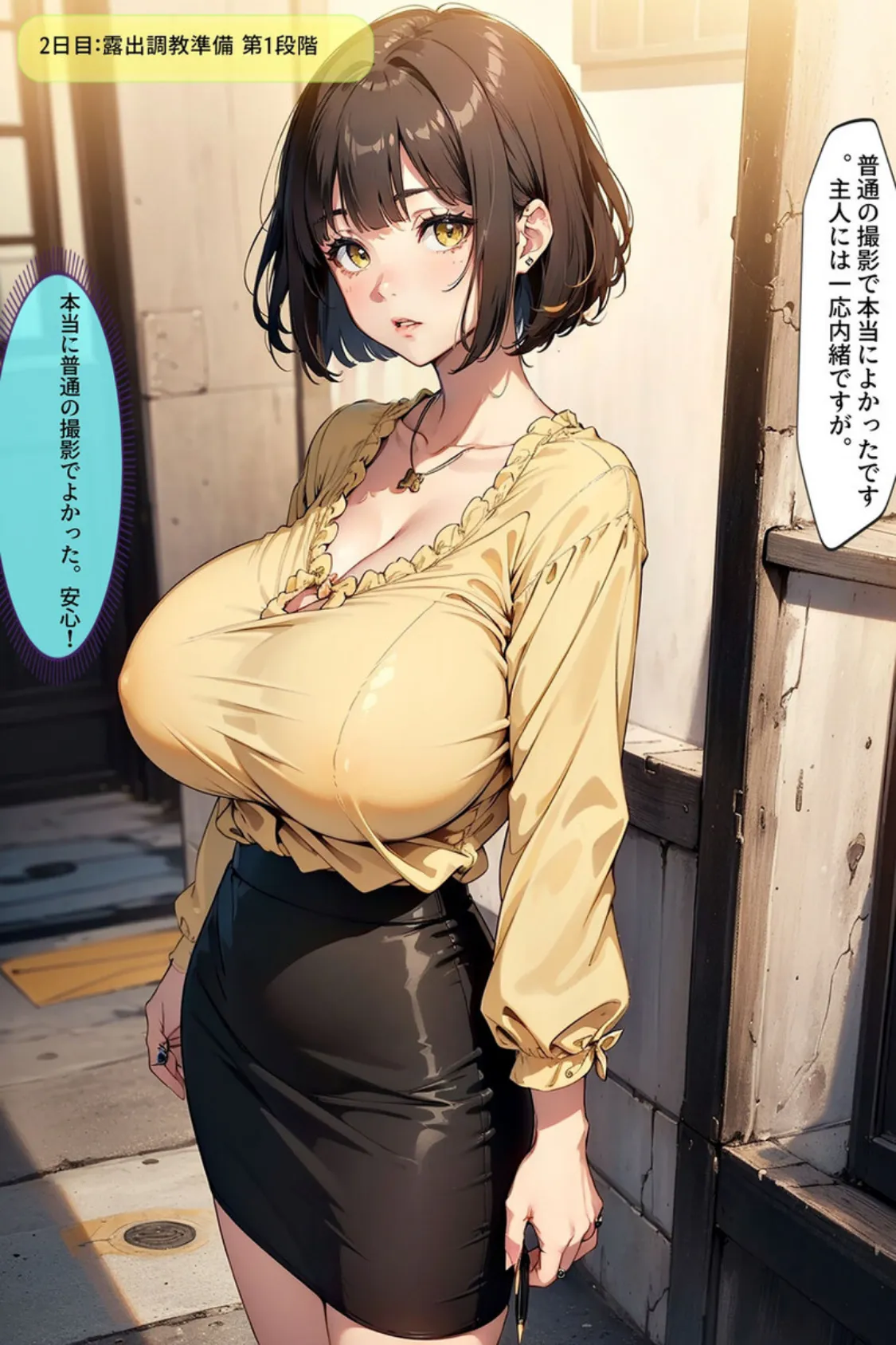 【全5作収録】巨乳人妻の莉子が言いなりになるまで…総集編 – Until Riko， a big-breasted married woman， obeys. モザイク版 8ページ