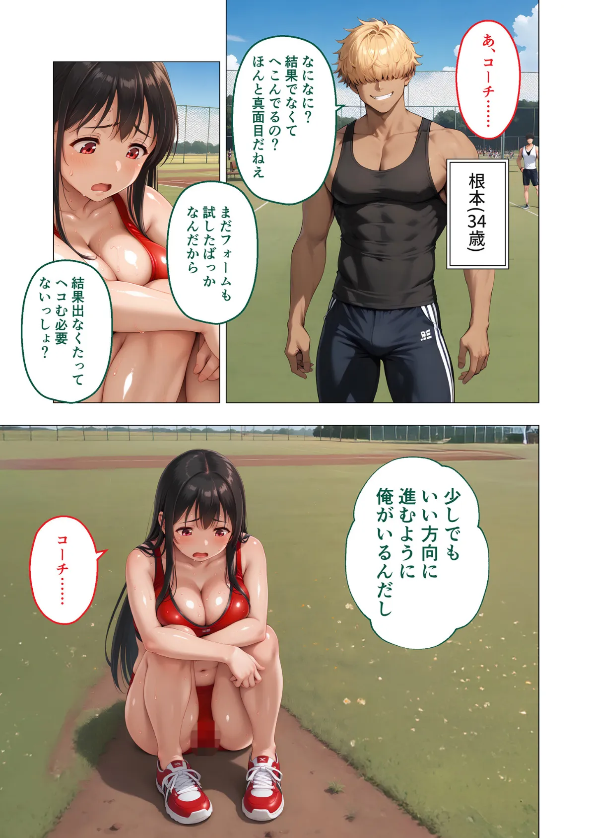 陸上一筋だった先輩がコーチ専用のメスになるまで モザイク版 11ページ