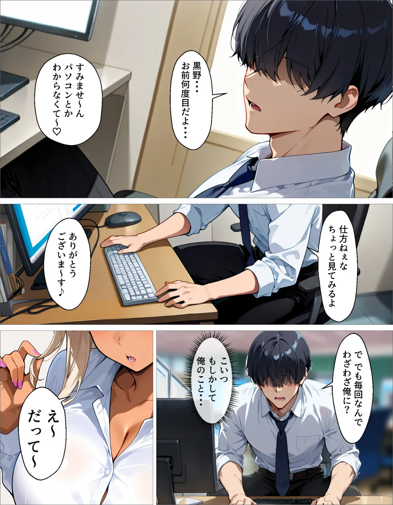 新卒の黒ギャルが「きも…」って言いながら搾精してくれる話(1) 4ページ