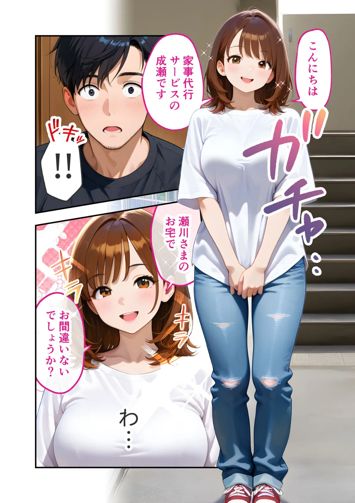 家性婦の成瀬さんは竿のお掃除までしてくれる 〜爆乳・爆尻持ちのド変態お姉さん〜 モザイク版 4ページ