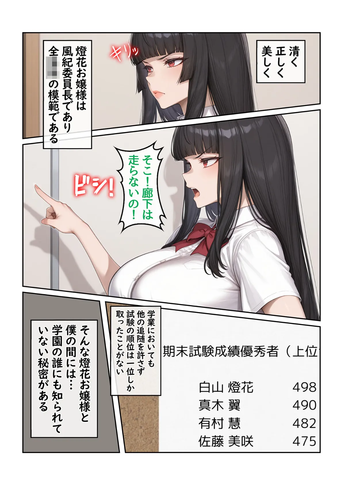 地味な執事の僕が学園一の美女とイチャラブ種付け性活 モザイク版 4ページ